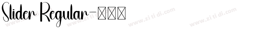 Slider Regular字体转换